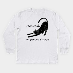 A.C.A.B. All Cats Are Beautiful Kids Long Sleeve T-Shirt